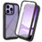 For iPhone 14 Pro Max 6.7 inch PC + TPU Full Protection Phone Case Drop-proof Cover with PET Screen Protector - Black - 1