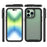 For iPhone 14 Pro Max 6.7 inch PC + TPU Full Protection Phone Case Drop-proof Cover with PET Screen Protector - Black - 5