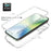 For iPhone 14 Pro Max 6.7 inch 3-in-1 Hybrid PC + TPU Cell Phone Shell Cover Gradient Shockproof Case with PET Screen Protector - Transparent - 2