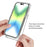 For iPhone 14 Pro Max 6.7 inch 3-in-1 Hybrid PC + TPU Cell Phone Shell Cover Gradient Shockproof Case with PET Screen Protector - Transparent - 5