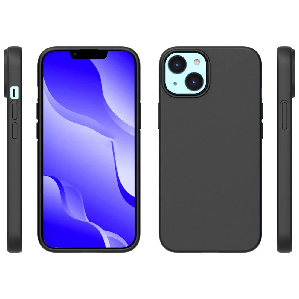 For iPhone 14 6.1 inch Non-Slip Matte Finish Cover Soft TPU Shock-Absorption Protective Case - 7