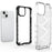 Phone Case for iPhone 14 6.1 inch, Honeycomb Textured TPU + PC Anti-fall Protection Cover - Grey - 2