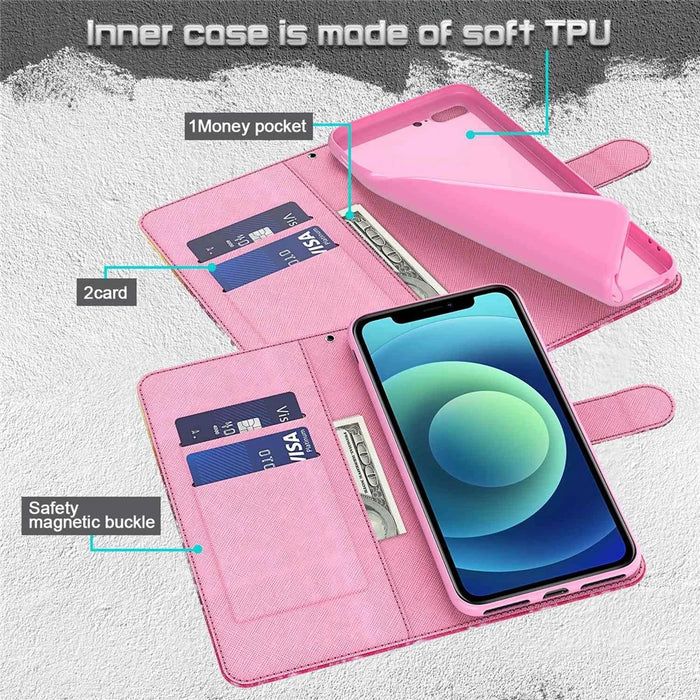 For iPhone 14 Pro Max 6.7 inch Shockproof PU Leather Phone Case Stand 3D Pattern Printed Magnet Closure Wallet Phone Cover with Strap - Blue Butterflies - 3