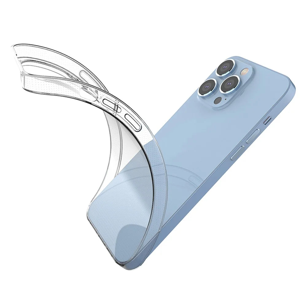 Transparent TPU Case for iPhone 14 Pro Max 6.7 Inch, 1.0mm Ultra-Thin Drop-Proof Phone Protective Cover - 5