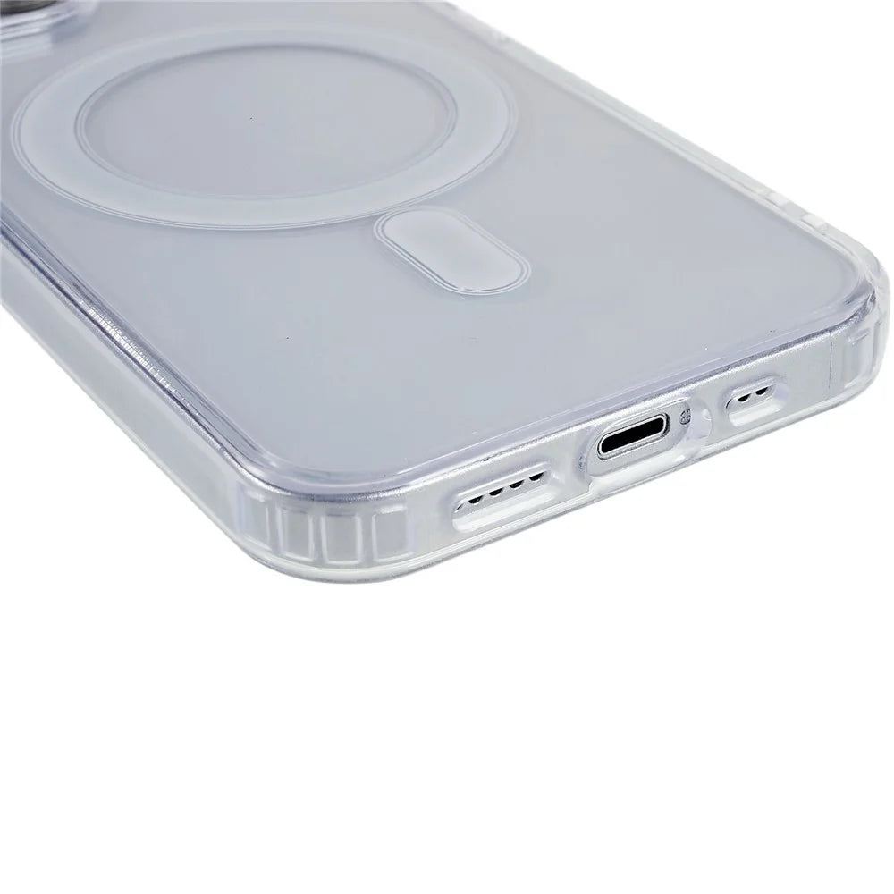 Magnetic Case for iPhone 14 Plus 6.7 inch Compatible with MagSafe, Hard Acrylic Soft TPU Transparent Shockproof Shell - 6