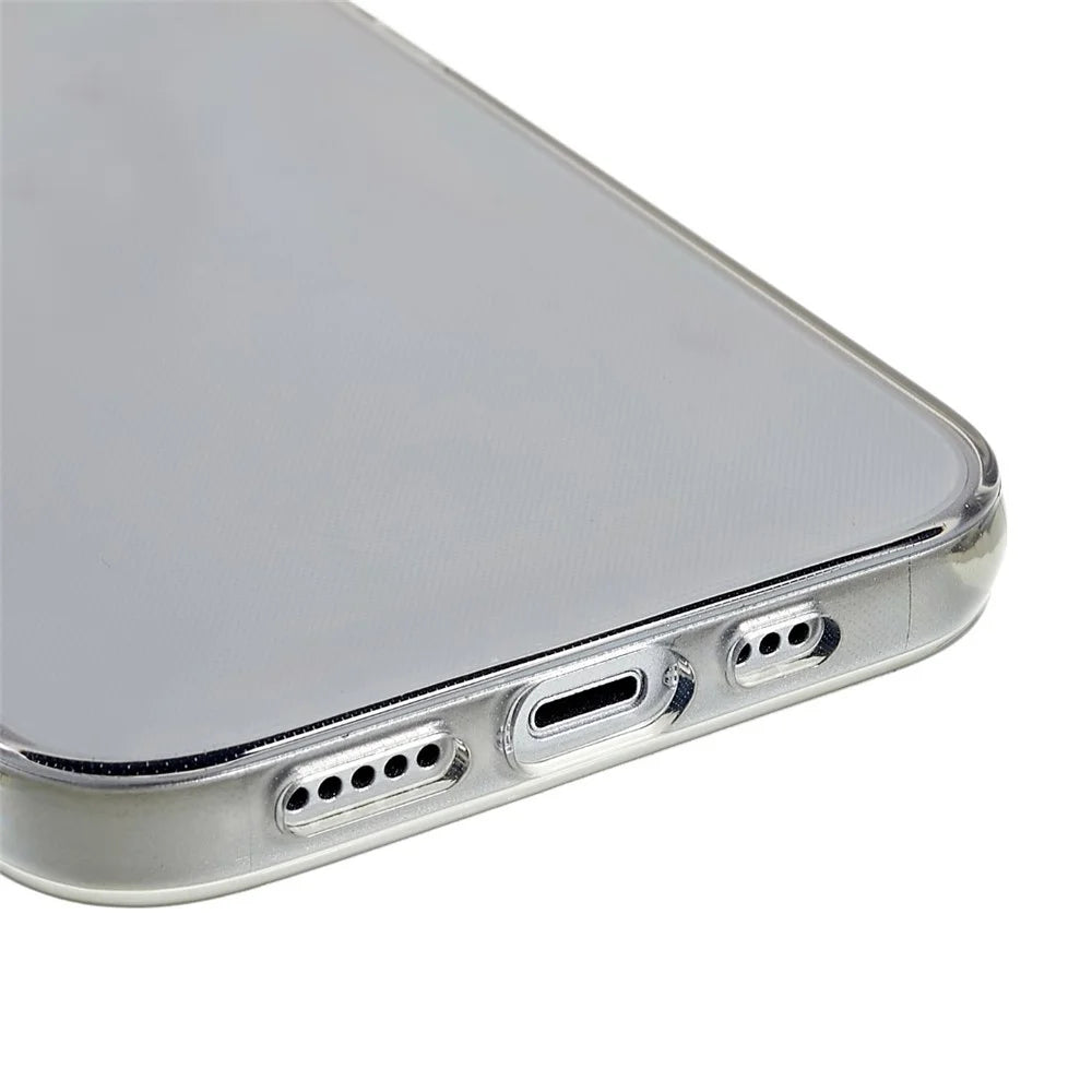 Scratch Proof Phone Case for iPhone 14 6.1 inch, HD Clear TPU Mobile Phone Shell - Transparent Black - 6