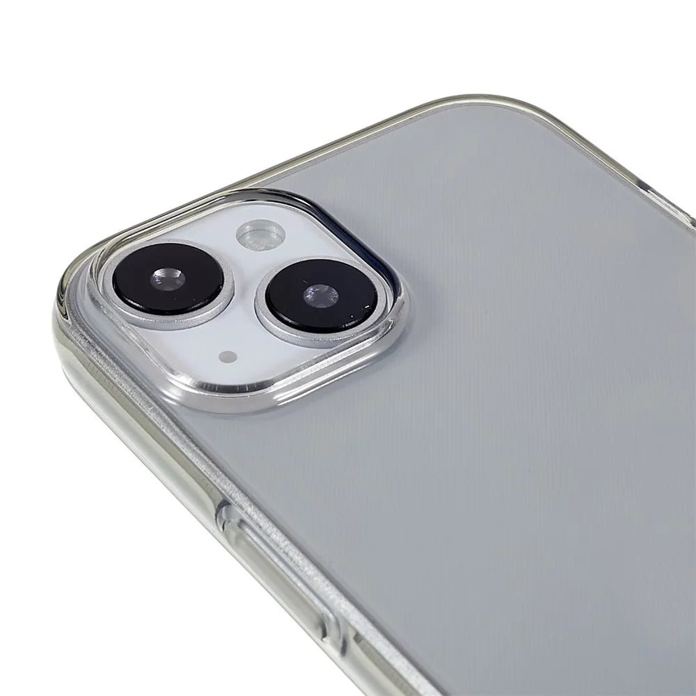 Scratch Proof Phone Case for iPhone 14 6.1 inch, HD Clear TPU Mobile Phone Shell - Transparent Black - 7