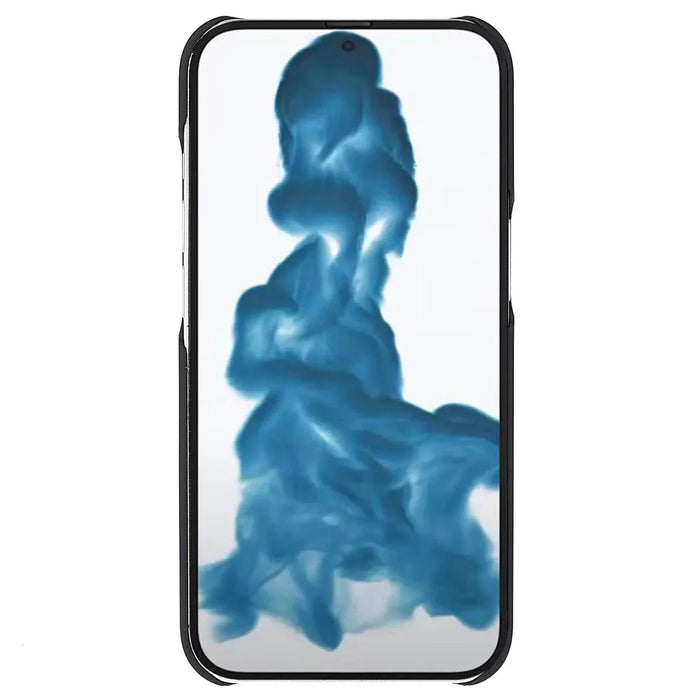 For iPhone 14 6.1 inch Anti-wear Anti-scratch Hard PC Back Protective Case Anti-fall Rubberized Glossy Surface Cover - Black - 4
