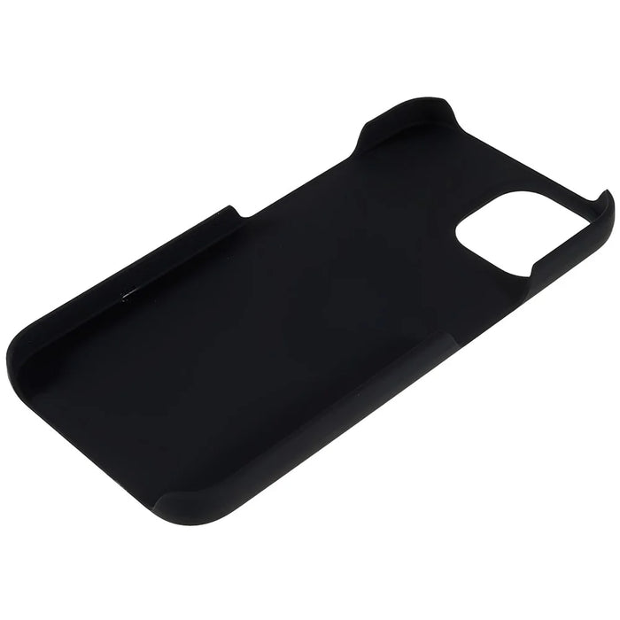 For iPhone 14 6.1 inch Anti-wear Anti-scratch Hard PC Back Protective Case Anti-fall Rubberized Glossy Surface Cover - Black - 7