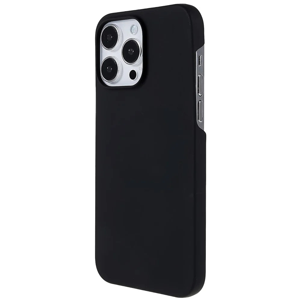 For iPhone 14 Pro 6.1 inch Hard PC Back Cover Anti-shock Rubberized Glossy Surface Protective Case - Black - 3