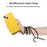Soft TPU + Wheat Straw Hybrid Case for iPhone 14 6.1 inch, Drop-proof Phone Cover with Adjustable Lanyard - Yellow - 3