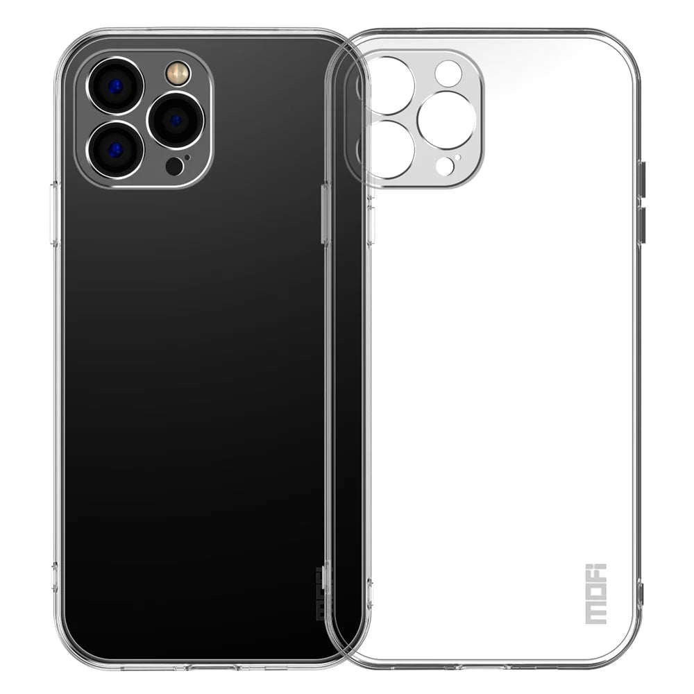 MOFI For iPhone 13 Pro Max 6.7 inch Transparent TPU Phone Case Anti-fall Shockproof Cell Phone Cover - 1