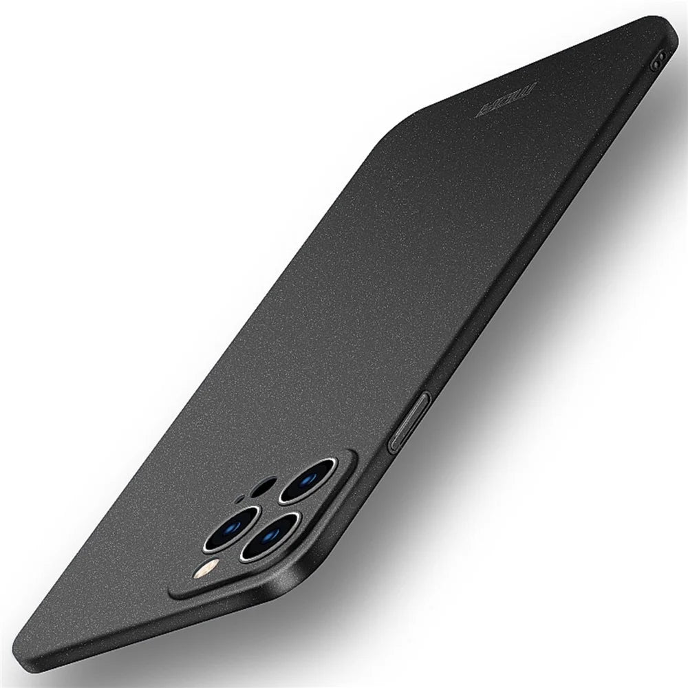MOFI Shield Matte Series for iPhone 14 Pro 6.1 inch Anti-drop Hard PC Cover Slim Phone Case Protector - Black - 1