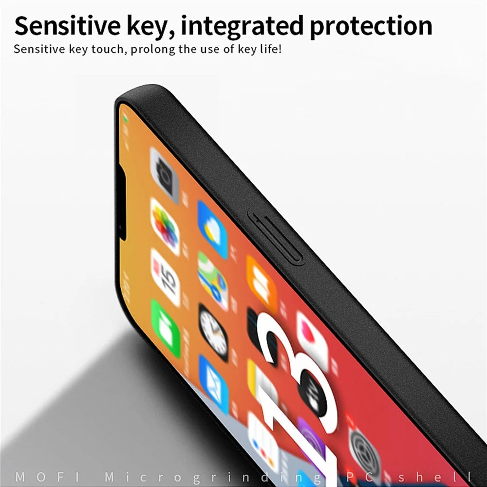 MOFI Shield Matte Series for iPhone 14 Pro 6.1 inch Anti-drop Hard PC Cover Slim Phone Case Protector - Black - 4