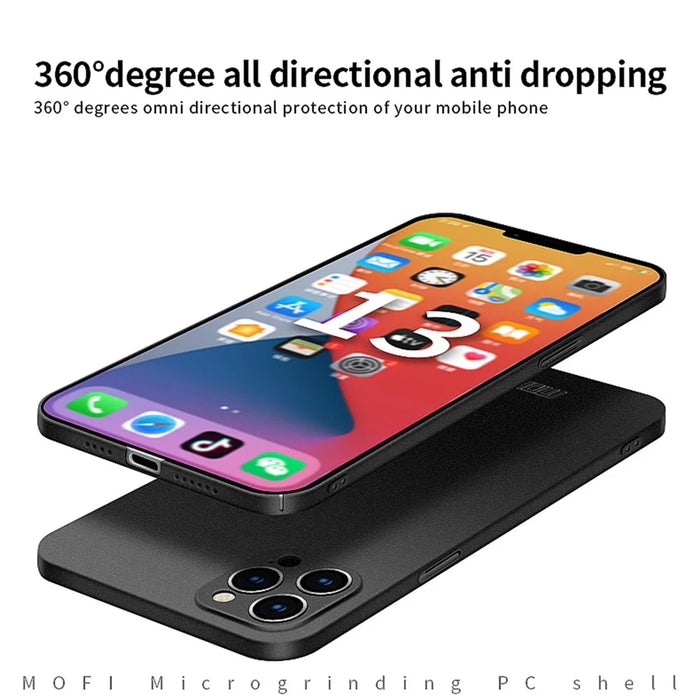 MOFI Shield Matte Series for iPhone 14 Pro Max 6.7 inch Ultra Thin Phone Case Anti-fingerprint PC Cover - Black - 7