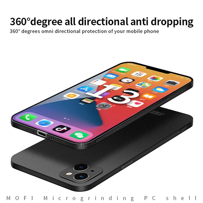 MOFI Shield Matte Series for iPhone 14 Plus 6.7 inch Drop Protection Phone Case Hard PC Back Cover - Black - 7