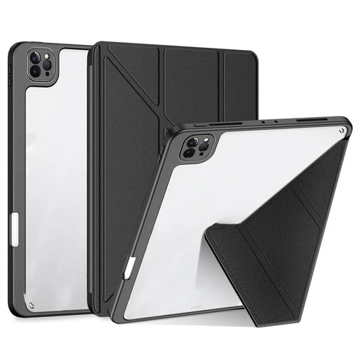 DUX DUCIS Magi Protective Case for iPad Pro 11 (2022) / (2021) / (2020) Shockproof V-fold Stand Tablet Case Support Auto Wake / Sleep - Black - 1