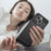 For iPhone 14 Pro 6.1 inch Brushed Carbon Fiber Texture Light Thin TPU Case Well-protected Mobile Phone Cover - Black - 7