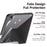 DUX DUCIS Magi Protective Case for iPad mini (2024) / mini (2021) Detachable 2-in-1 Leather+PC+TPU Auto Wake  /  Sleep Function Tablet Cover with V-Fold Stand - Black - 6