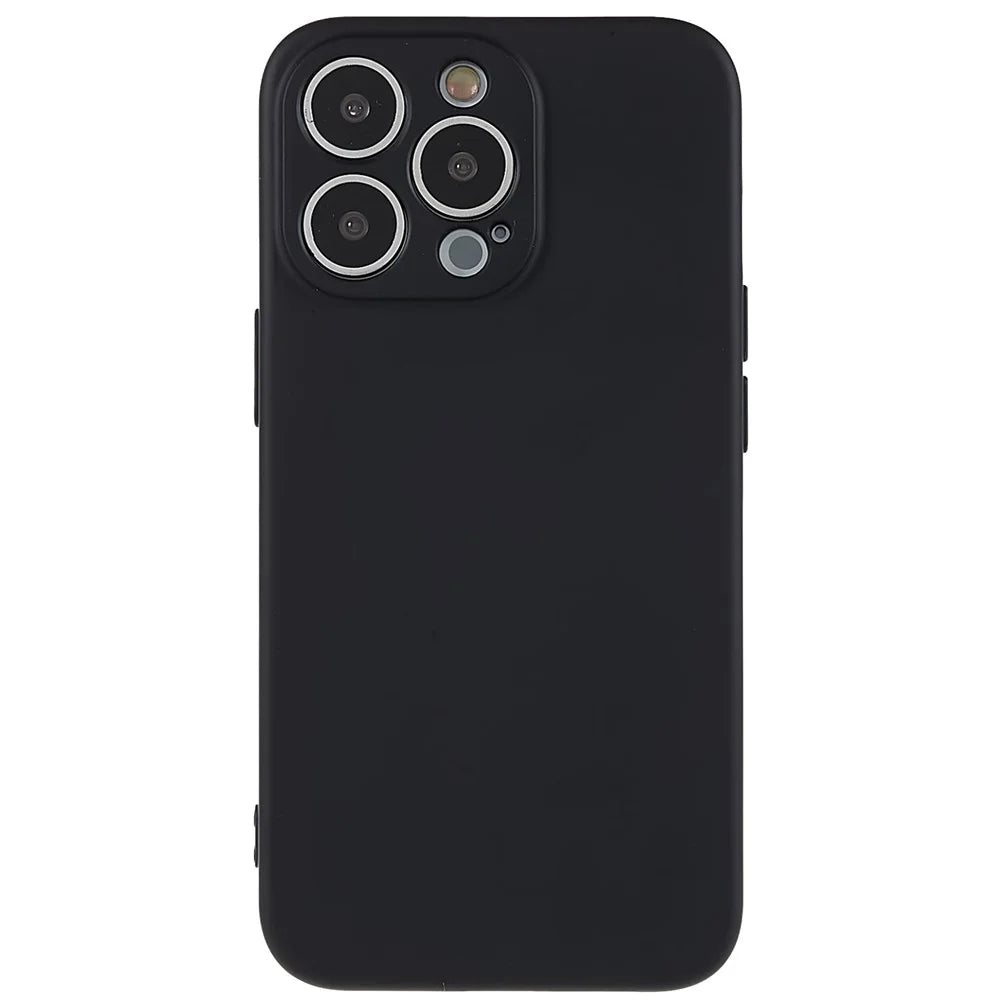 Liquid Series for iPhone 13 Pro 6.1 inch Magnetic Liquid Silicone Case Soft TPU Frame Microfiber Lining Anti-Scratch Cover - Black - 2