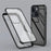 For iPhone 14 HD Clear Anti-shock Phone Case Detachable 2-in-1 Double-sided Tempered Glass Scratch-resistant Phone Cover - Black - 1