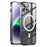 Anti-Drop Magnetic Case for iPhone 14 Protective Slim Cover PC + Metal Matte Phone Case with Integrated Lens Cover - Black - 1