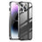 Anti-fall Phone Cover For iPhone 14 Pro Max Aluminium Alloy Bumper Frame Shockproof Matte Phone Case with Metal Camera Lens Protector - Black - 1