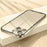 For iPhone 14 Plus Anti-fall Ultra Slim Phone Case Aluminium Alloy Bumper Frame Matte Cell Phone Protective Cover with Camera Lens Protector - Gold - 2