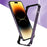 For iPhone 14 Pro Scratch-proof Phone Case Soft TPU Metal Frame Detachable Case Ultra Slim Protective Cover - Black - 2
