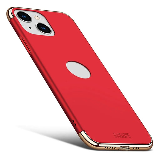 MOFI Guard Series For iPhone 13 mini 5.4 inch Slim Back Cover Detachable 3-in-1 Shockproof Electroplating Hard PC Protective Case - Red - 1