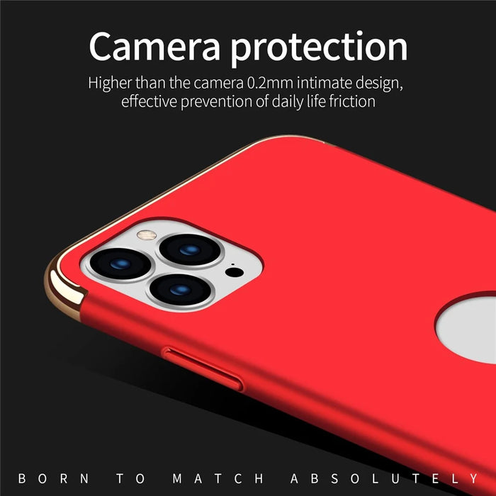MOFI Guard Series For iPhone 13 Pro 6.1 inch Slim Back Cover Detachable 3-in-1 Electroplating Hard PC Protective Case - Red - 2