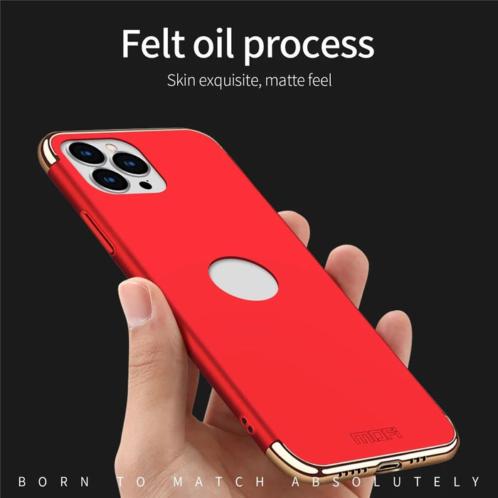 MOFI Guard Series For iPhone 13 Pro 6.1 inch Slim Back Cover Detachable 3-in-1 Electroplating Hard PC Protective Case - Red - 4
