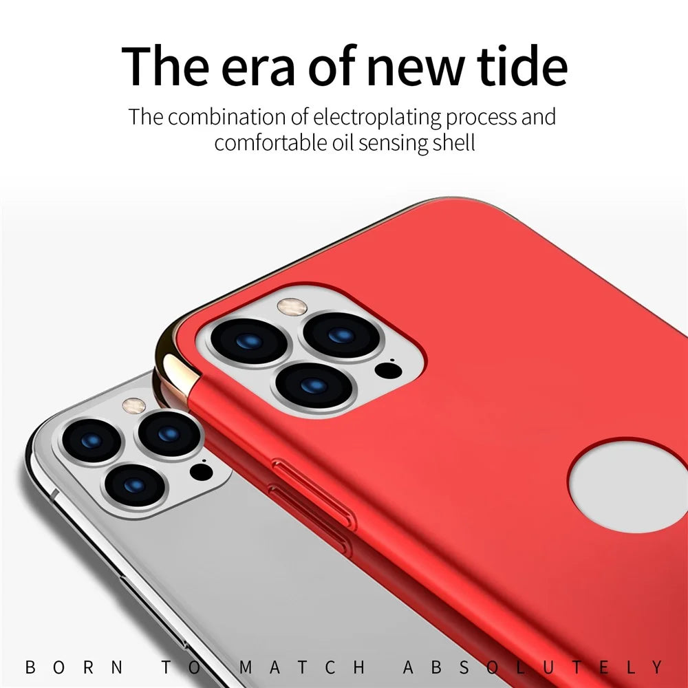 MOFI Guard Series For iPhone 13 Pro 6.1 inch Slim Back Cover Detachable 3-in-1 Electroplating Hard PC Protective Case - Red - 6