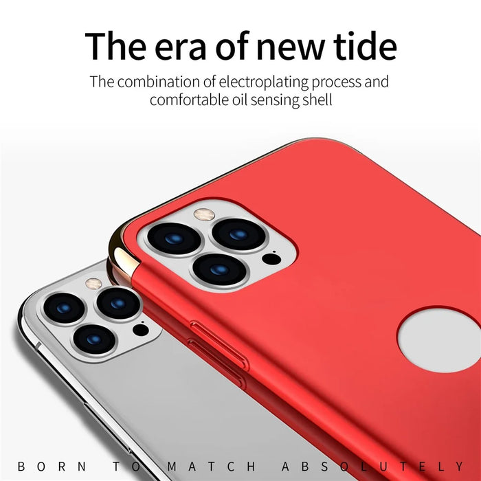 MOFI Guard Series For iPhone 13 Pro 6.1 inch Slim Back Cover Detachable 3-in-1 Electroplating Hard PC Protective Case - Red - 6