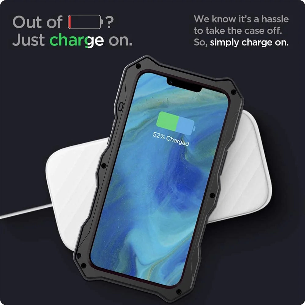 For iPhone 14 Anti-drop Phone Case Metal + Silicone Phone Shell Kickstand Lens Protection Sliding Cover with Tempered Glass Film - Black - 7