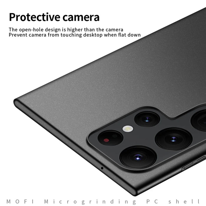 MOFI Shield Matte Series for Samsung Galaxy S23 Ultra Hard PC Back Cover Anti-scratch Cell Phone Protective Case - Black - 5