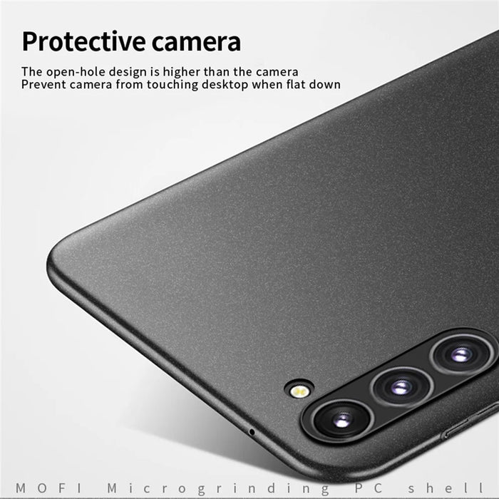 MOFI Shield Matte Series for Samsung Galaxy S23 Hard PC Phone Case Anti-fingerprint Drop-proof Cover - Black - 5