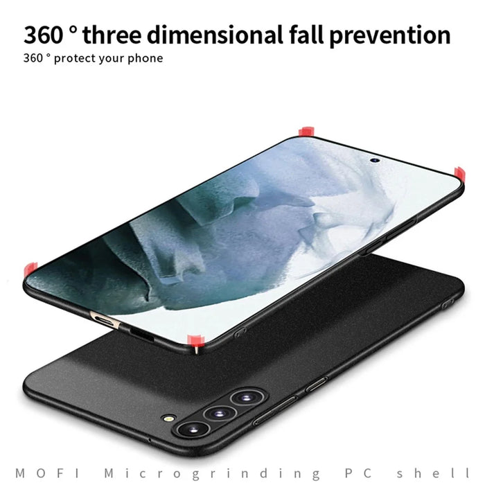 MOFI Shield Matte Series for Samsung Galaxy S23 Hard PC Phone Case Anti-fingerprint Drop-proof Cover - Black - 7
