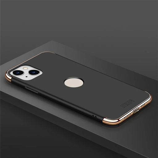 MOFI Guard Series Back Cover for iPhone 14, Detachable 3-in-1 Electroplating Hard PC Protective Case - Black - 2