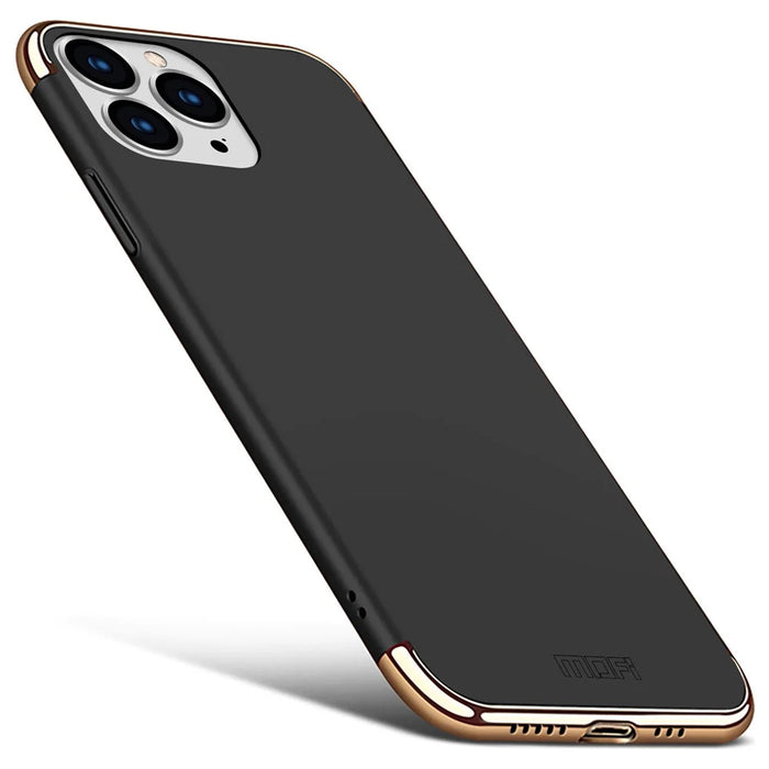 MOFI Guard Series Electroplating Back Cover for iPhone 14 Pro, Scratch Proof Detachable 3-in-1 Hard PC Phone Case - Black - 1
