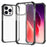 For iPhone 15 Pro Case Four Corners Anti Drop Clear TPU + TPE + PC Phone Coverr - Black - 1