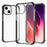 For iPhone 15 Case Four Corners Anti Drop Clear TPU + TPE + PC Phone Cover - Black - 1