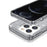 For iPhone 15 Pro Sparkly Glitter Anti-Scratch Case Hard PC + Soft TPU Phone Cover - Grey - 3
