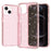For iPhone 15 Plus Sparkly Glitter Protective Case Shockproof Hard PC + Soft TPU Phone Cover - Pink - 4