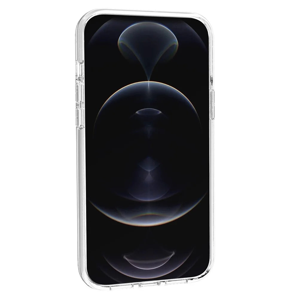 Transparent Phone Case for iPhone 15 , Hard PC + Soft TPU Case Anti-scratch Hybrid Cover - Transparent - 3