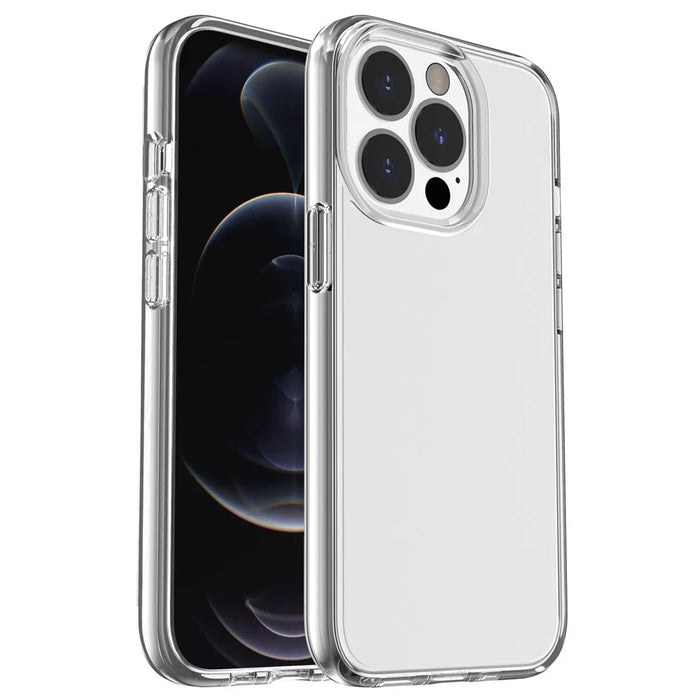 Transparent Phone Case for iPhone 15 Pro Max , Anti-fall Hard PC + Soft TPU Case Hybrid Cover - Transparent - 1