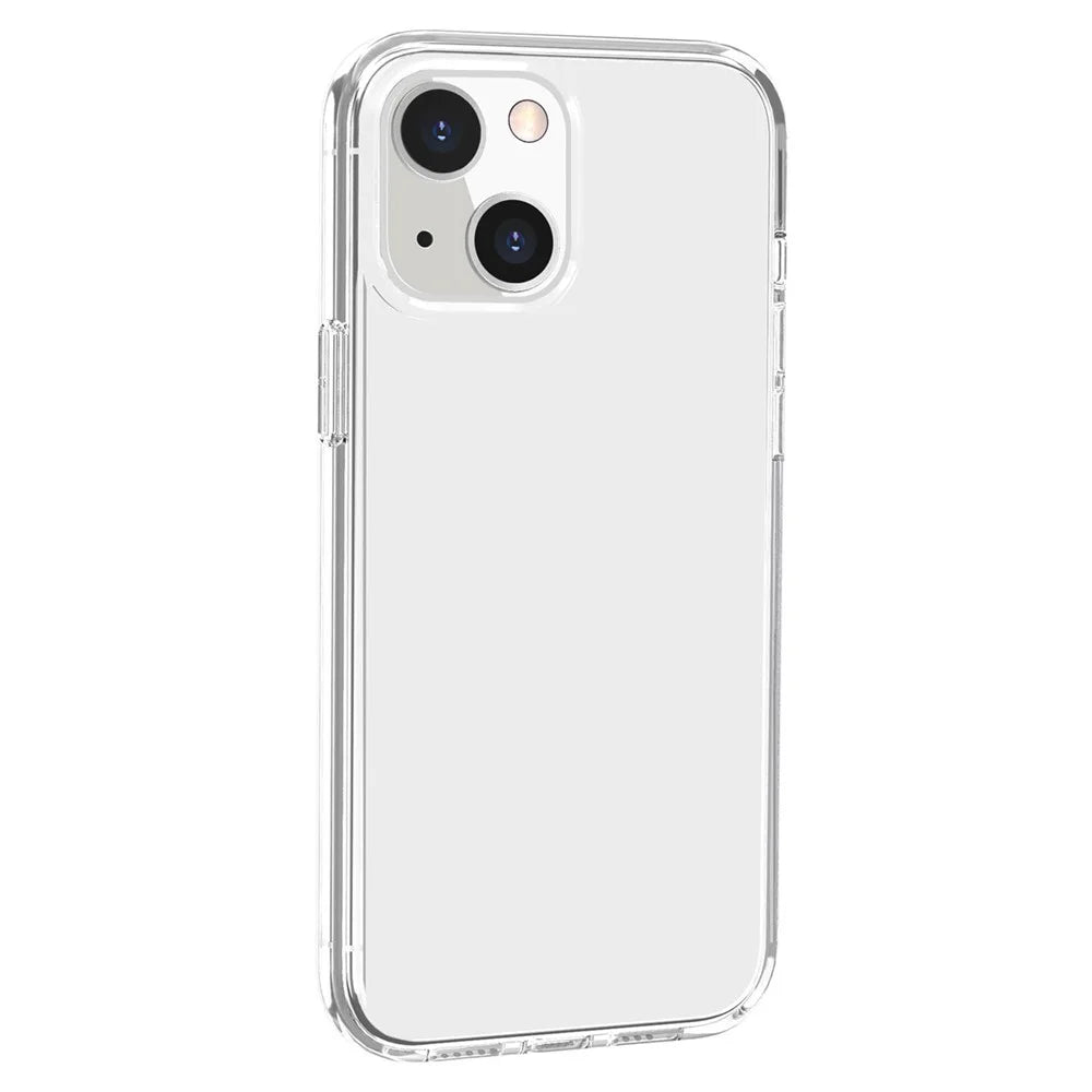 Phone Case for iPhone 15 Plus , Transparent Hard PC + Soft TPU Case Hybrid Cover - Transparent - 2