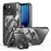Kickstand Case Compatible with MagSafe for iPhone 13 , Tempered Glass+Aluminum Alloy+PC Cover Magnetic Phone Cover - Black - 1