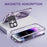 For iPhone 14 Pro Max Kickstand Case Tempered Glass+Aluminum Alloy+PC Phone Cover Compatible with MagSafe - Purple - 3