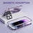 Compatible with MagSafe Phone Cover for iPhone 13 Pro Max 6.7 inch Tempered Glass+Aluminum Alloy+PC Kickstand Case - Purple - 3